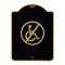 Signmission Designer Series Sign-No Handicap, Black & Gold Aluminum Architectural Sign, 18" x 24", BG-1824-23846 A-DES-BG-1824-23846 - alternate 1